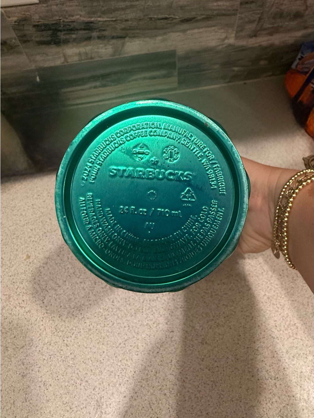 Starbucks 2025 Green to Purple Mermaid Scale Tumbler *As-Is* No straw - Picture 3 of 4